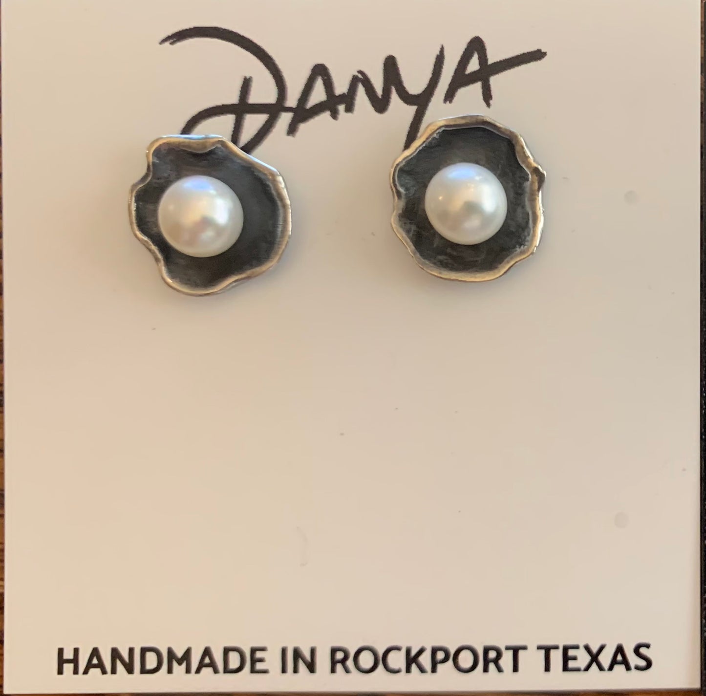 Oyster ear jackets with pearl studs