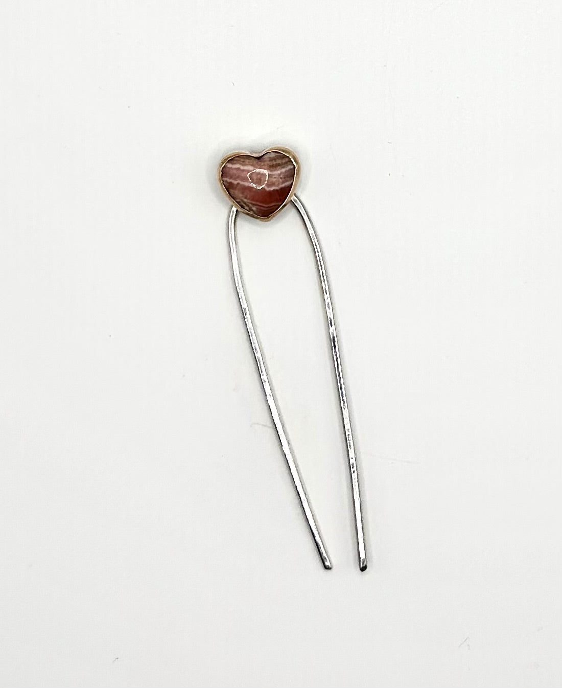 Heart Rhodochrisite Hair stick