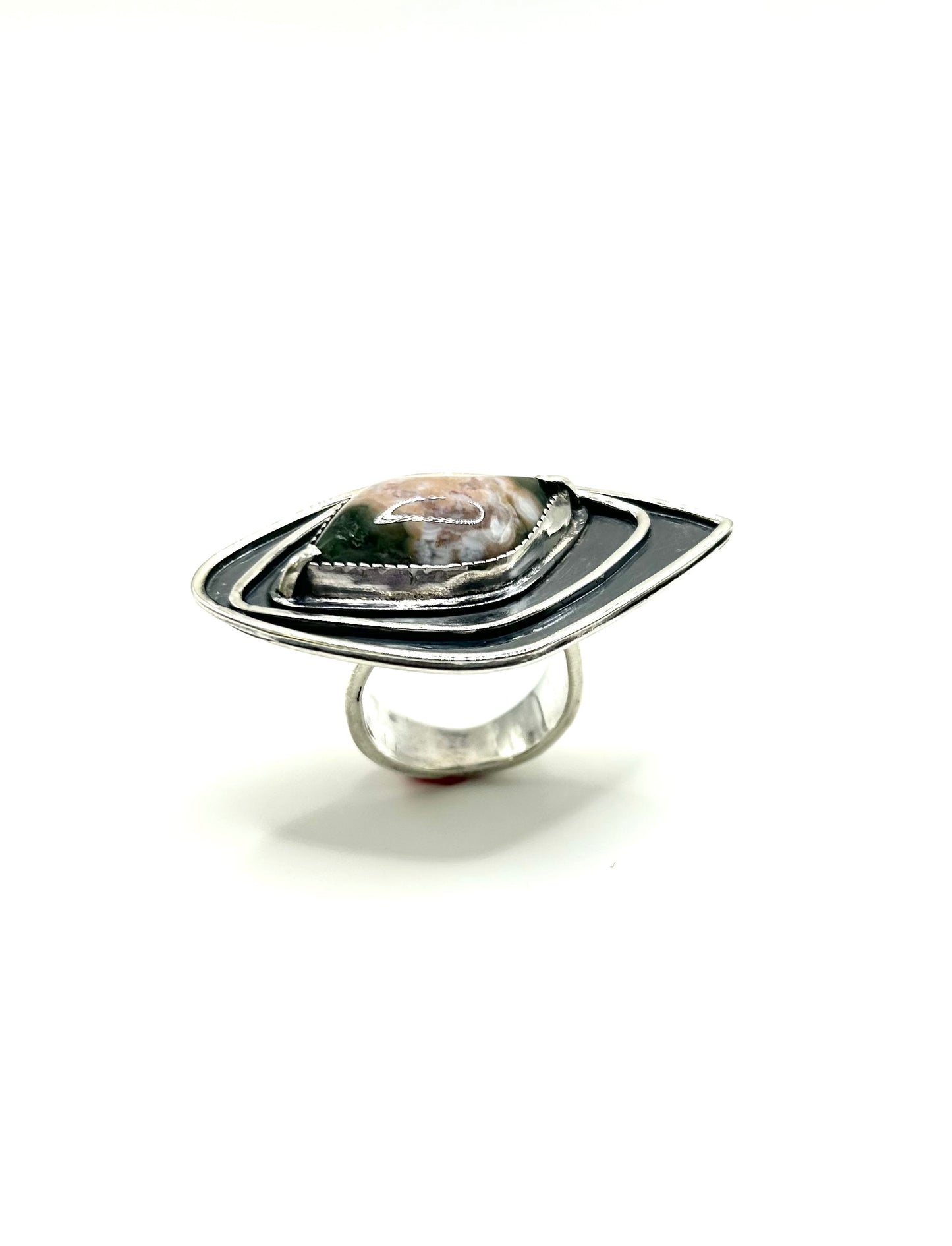 Orbiting Ocean Jasper ring